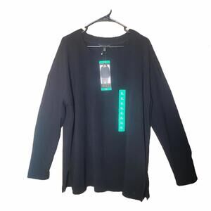 Banana Republic NWT Women's Black Long Sleeve Knit Relaxed Tunic Top - Size XL